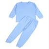 Hansber Unisex Kids Thermal Underwear Set for Boys Girls Long Johns Base Layer Tops with Bottoms Sky,Blue 5-6 Years view 3