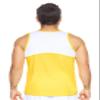 Expert Brand USA-Made Men's Oxymesh Dry Fit Athletic Tank Top Muscle Shirt Yellow/White view 3