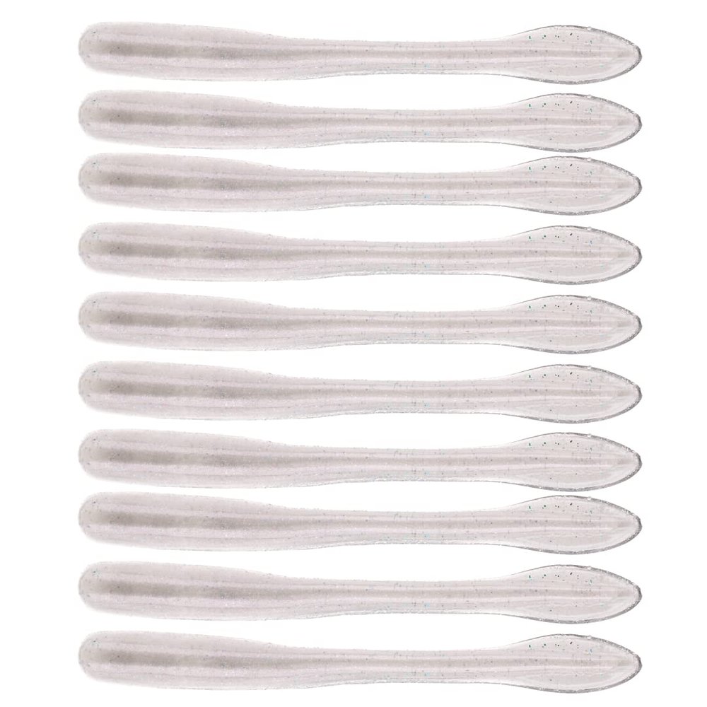 BAITFUEL Junior Crush Worms Infused with Supercharged X55 Formula Gel: Fish Scent Technology with Powerful Attractants | 3-Inch, White (PN: X70502)