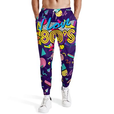AYUNIX Men's 80s Sweatpants Retro 90s Jogger Pants Outfit for Men Women 8090s Sports Track Pants Workout Costumes,XX-Large