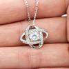 Love Knot Silver Necklace Luxury Box Cadenita para mujer, regalo para esposa con collar de nudo de amor de plata original para navidad o aniversario view 3