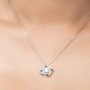 Love Knot Silver Necklace Luxury Box Cadenita para mujer, regalo para esposa con collar de nudo de amor de plata original para navidad o aniversario view 4