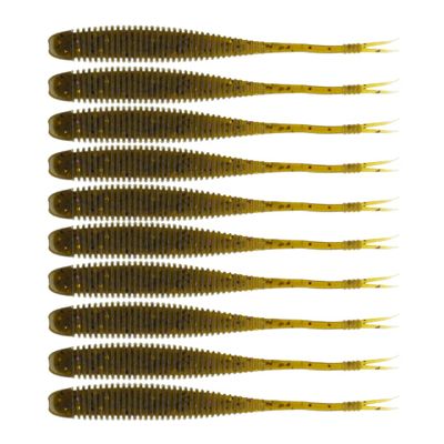 BAITFUEL Flat Sided Shad Infused with Supercharged X55 Formula Gel: Fish Scent Technology with Powerful Attractants | 3.5-Inch, Killer G (PN: X79589)