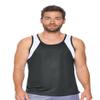 Expert Brand USA-Made Men's Oxymesh Dry Fit Athletic Tank Top Muscle Shirt Graphite/White view 1