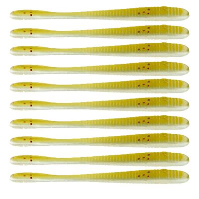 BAITFUEL Lollipop Drop Shot Infused with Supercharged X55 Formula Gel: Fish Scent Technology with Powerful Attractants | 3.5-Inch, Smallie Dew (PN: X80592)