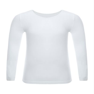 Hansber Kids Girls Boys Compression Base Layer Thermal Underwear Tops Stretchy Nylon Long Sleeve Undershirts Type A White 7-10