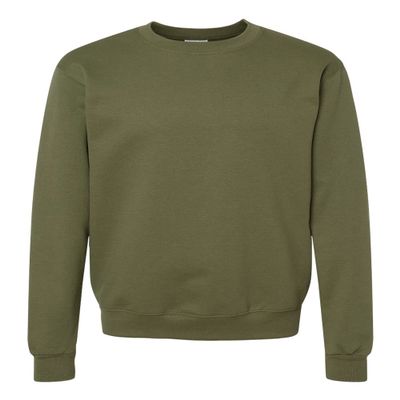 Champion Mens Powerblend Crewneck Sweatshirt, 3XL, Fresh Olive