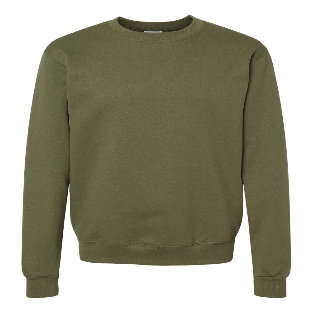 Champion Mens Powerblend Crewneck Sweatshirt, 3XL, Fresh Olive