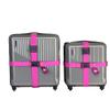 8 Pack Luggage Set, 4 Pack Straps and 4 Pack ID Tags, Adjustable Heavy-Duty 79" Secure Travel Suitcase Belts (Fuchsia) view 2