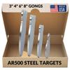 1/4 Pistol AR500 Gong Shooting Targets, Laser-Cut USA Steel Targets for Shooting, Zinc-Plated with 1/2' Mounting Holes, Ideal Shooting Targets for The Range, Resistant to Spall and Bullet Strikes view 1