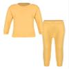 Hansber Unisex Kids Thermal Underwear Set for Boys Girls Long Johns Base Layer Tops with Bottoms Yellow 5-6 Years view 1