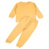 Hansber Unisex Kids Thermal Underwear Set for Boys Girls Long Johns Base Layer Tops with Bottoms Yellow 5-6 Years view 3