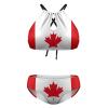 Canadian Flag Swimwear Women's Two Piece Summer Thong Bikini Swimwear Sexy Backless Triangle One Piece Bikini Set view 4