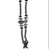 Calabria Fashion Eye Glasses Chain Holder Beaded Crystals Black Women Eyeglass Necklace Retainer Rubber Loops Around Neck view 1