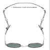 Calabria Fashion Eye Glasses Chain Holder Beaded Crystals Black Women Eyeglass Necklace Retainer Rubber Loops Around Neck view 2