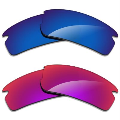 Alphax 2 Pair Polarized Replacement Lenses for Oakley Flak 2.0 XL OO9188 Sunglasses- Deep Water+Midnight Sun