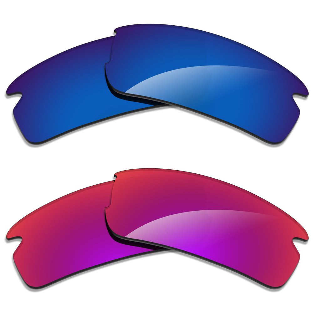 Alphax 2 Pair Polarized Replacement Lenses for Oakley Flak 2.0 XL OO9188 Sunglasses- Deep Water+Midnight Sun