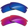 Alphax 2 Pair Polarized Replacement Lenses for Oakley Flak 2.0 XL OO9188 Sunglasses- Deep Water+Midnight Sun
