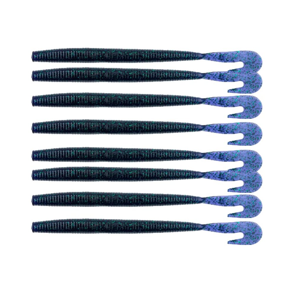 BAITFUEL Mega Bopper Infused with Supercharged X55 Formula Gel: Fish Scent Technology with Powerful Attractants | 7.7-Inch, Junebug (PN:X86503)