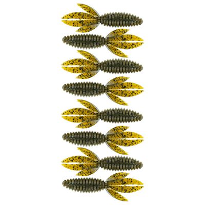 BAITFUEL B Bug Infused with Supercharged X55 Formula Gel: Fish Scent Technology with Powerful Attractants | 4.3-Inch, Green Pumpkin (PN: X48505)