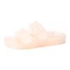 FUNKYMONKEY Women's Slides Sandals Dream Jelly Color Adjustable Double Buckle Adjustable Plastic Flat Sandals (6 M US, Nude/MKLS) view 1