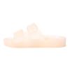 FUNKYMONKEY Women's Slides Sandals Dream Jelly Color Adjustable Double Buckle Adjustable Plastic Flat Sandals (6 M US, Nude/MKLS) view 2