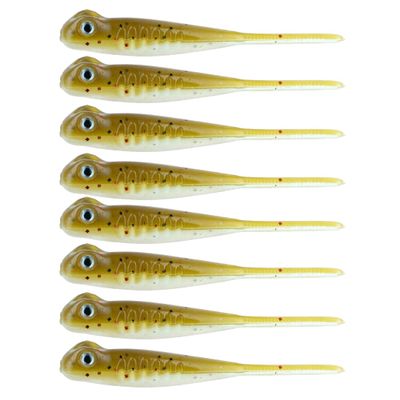 BAITFUEL Drifter Minnow Infused with Supercharged X55 Formula Gel: Fish Scent Technology with Powerful Attractants | 3.75-Inch, Smallie Dew (PN: X75592)