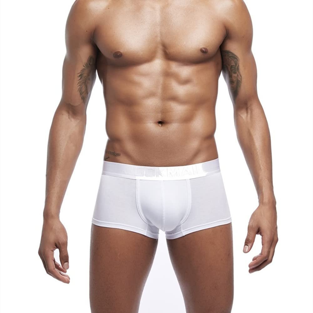 JOCKMAIL Modal Soft Comfort Underwear Men Boxer Shorts Health Care Boxer Briefs White