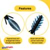 American Baitworks BAITFUEL Dagger Infused with Supercharged X55 Formula Gel: Fish Scent Technology with Powerful Attractants | 4.5-Inch, Black Blue Flake (PN: X67522) view 3