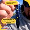 American Baitworks BAITFUEL Dagger Infused with Supercharged X55 Formula Gel: Fish Scent Technology with Powerful Attractants | 4.5-Inch, Black Blue Flake (PN: X67522) view 4