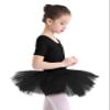 Duoremi Little Girls Ballerina Fairy Dance Tutu Dress Leotard Ballet Dance Dress Gymnastic Dress Black 3-4 Years view 3