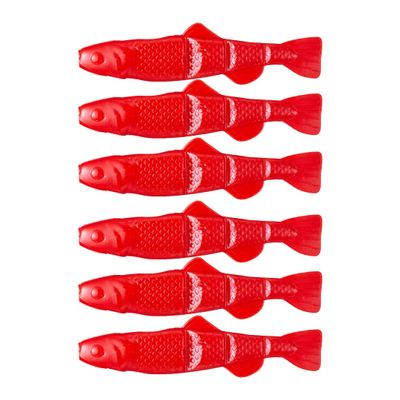 BAITFUEL Swimming Minnow Infused with Supercharged X55 Formula Gel: Fish Scent Technology with Powerful Attractants | 4-Inch, Texas Red (PN: X84541)