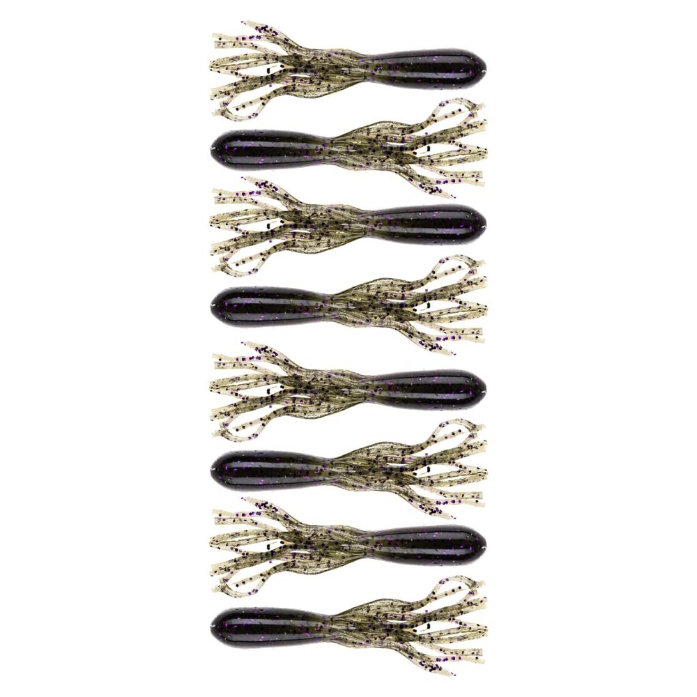 BAITFUEL Tubes Infused with Supercharged X55 Formula Gel: Fish Scent Technology with Powerful Attractants | 2.5-Inch, Dark Melon Purple (PN: X74632)