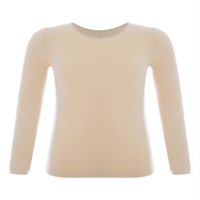 Hansber Kids Girls Boys Compression Base Layer Thermal Underwear Tops Stretchy Nylon Long Sleeve Undershirts Type A Nude 2-4