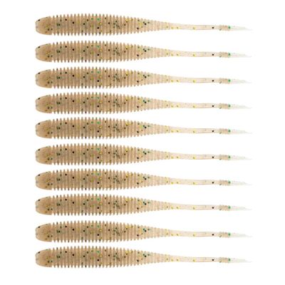 BAITFUEL Flat Sided Shad Infused with Supercharged X55 Formula Gel: Fish Scent Technology with Powerful Attractants | 3.5-Inch, Perch (PN: X77617)