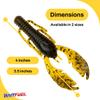 BAITFUEL Paca Slim Infused with Supercharged X55 Formula Gel: Fish Scent Technology with Powerful Attractants | 4-Inch, Green Pumpkin (PN: X65505) view 2
