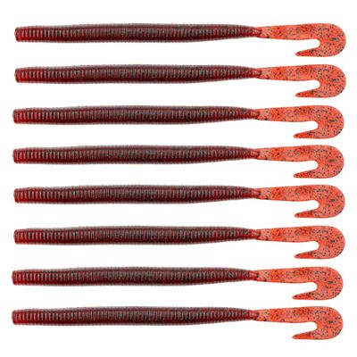 BAITFUEL Mega Bopper Infused with Supercharged X55 Formula Gel: Fish Scent Technology with Powerful Attractants | 7.7-Inch, Red Bug (PN: X86521)