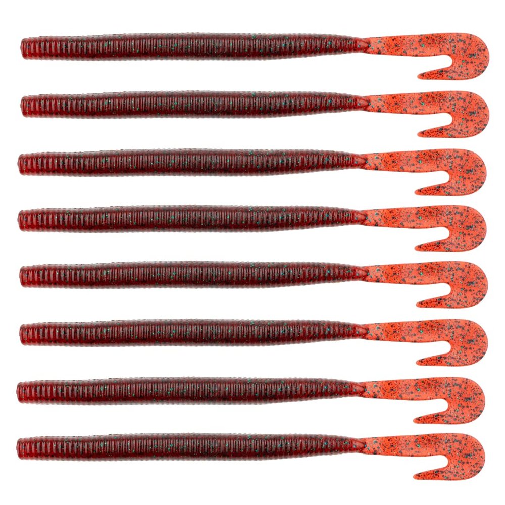 BAITFUEL Mega Bopper Infused with Supercharged X55 Formula Gel: Fish Scent Technology with Powerful Attractants | 7.7-Inch, Red Bug (PN: X86521)