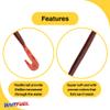 BAITFUEL Mega Bopper Infused with Supercharged X55 Formula Gel: Fish Scent Technology with Powerful Attractants | 7.7-Inch, Red Bug (PN: X86521) view 3