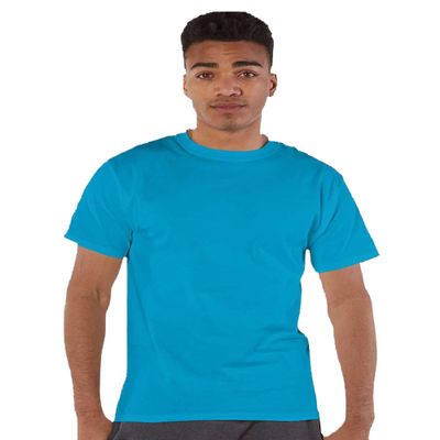 Champion Mens Short Sleeve T-Shirt, S, Tempo Teal