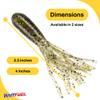 BAITFUEL Tubes Infused with Supercharged X55 Formula Gel: Fish Scent Technology with Powerful Attractants | 4-Inch, Dark Melon Gold Purple (X73568) view 2