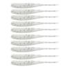 BAITFUEL Flat Sided Shad Infused with Supercharged X55 Formula Gel: Fish Scent Technology with Powerful Attractants | 3.5-Inch, White (PN: X79502)