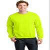 Gildan Fleece Crewneck Sweatshirt, Style G18000 Safety Green X-Large view 1
