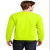 Gildan Fleece Crewneck Sweatshirt, Style G18000 Safety Green X-Large view 2