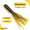 BAITFUEL Tubes Infused with Supercharged X55 Formula Gel: Fish Scent Technology with Powerful Attractants | 2.5-Inch, Green Pumpkin (PN: X74505) view 2