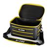 BUZBE Empty Swarm 28 Modular Waterproof Tackle Bag - Customizable, Airtight, Dry Bag for Saltwater Fishing - Grey and Yellow view 2