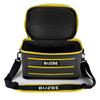 BUZBE Empty Swarm 28 Modular Waterproof Tackle Bag - Customizable, Airtight, Dry Bag for Saltwater Fishing - Grey and Yellow view 3