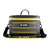 BUZBE Empty Swarm 28 Modular Waterproof Tackle Bag - Customizable, Airtight, Dry Bag for Saltwater Fishing - Grey and Yellow view 4