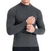 Hansber Men's Turtleneck Long Sleeve Pullover Sweater Thermal Underwear Tops Fall Winter Warm Undershirts Dark Grey XX-Large view 1