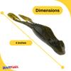 BAITFUEL BF Toad Infused with Supercharged X55 Formula Gel: Fish Scent Technology with Powerful Attractants | 4-Inch, Green Pumpkin (PN: X85505) view 3